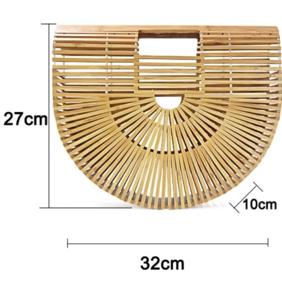 HP🌴OVERSIZED PINK BAMBOO HANDBAG-TOP HANDLE-NEW🌴 - Picture 7 of 8